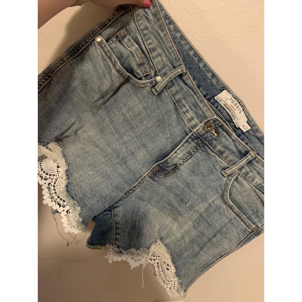 Crochet Jean Shorts